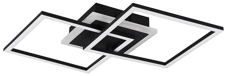 Candeeiro de teto design preto com LED integrado 3 passos de dimmer - Veni Design