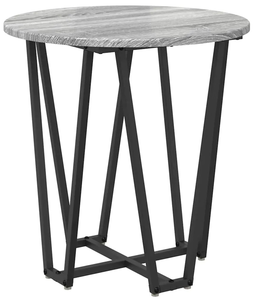 Conjunto de Mesas de Apoio 2 pcs Cinza Sonoma em Madeira e Metal