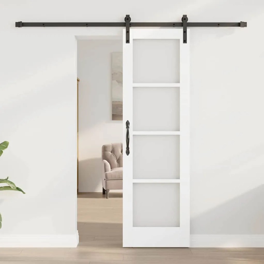 Porta Deslizante vidaXL com Conjunto de Ferragens 'ORKDAL'Branca 61x19