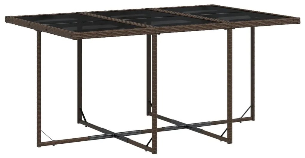 11 pcs conjunto jantar p/ jardim c/ almofadões vime PE castanho