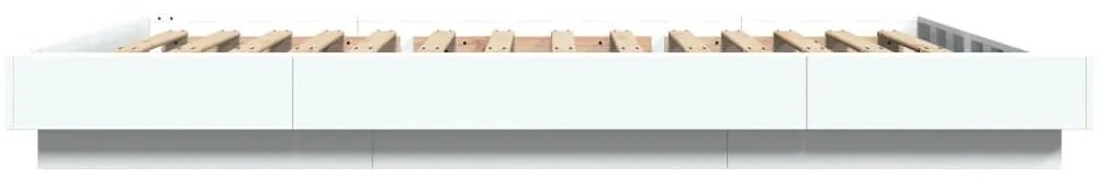 Estrutura de cama 140x190 cm derivados de madeira branco