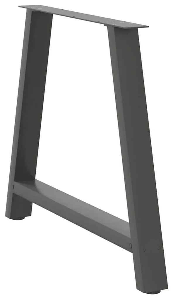 Pés para mesa de jantar em formato A, 2 peças, antracite, 100x(72-73)