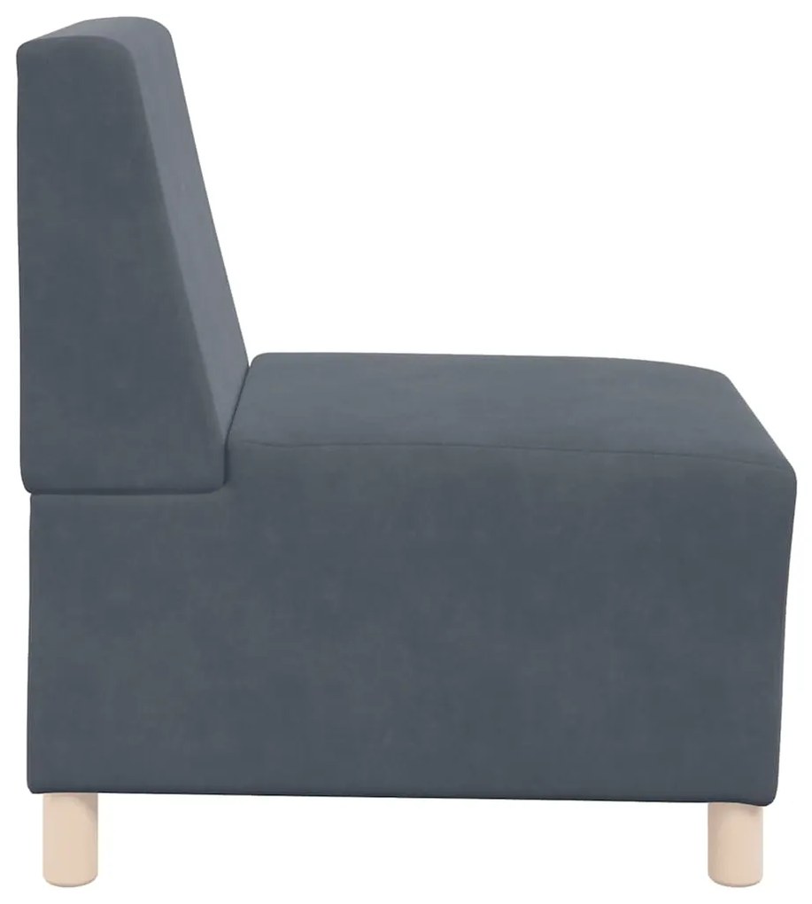Poltrona sem braços 55 cm veludo verde-escuro