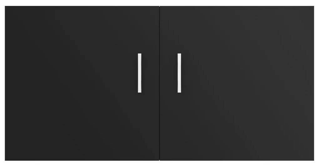 Armário de parede 80x39x40 cm derivados de madeira preto