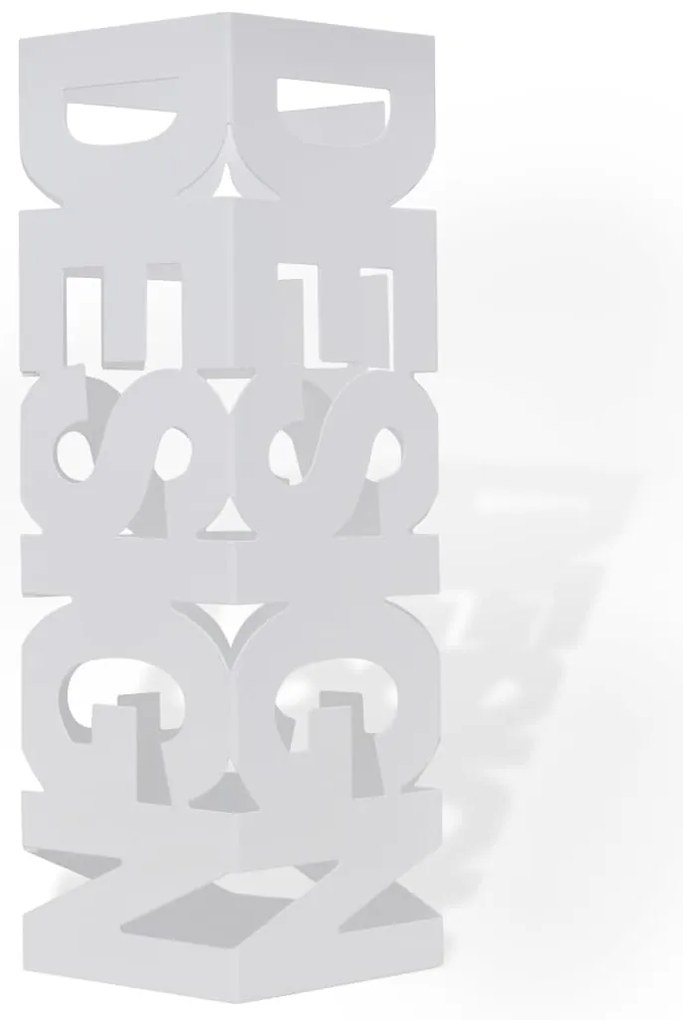 Suporte guarda-chuvas/de armazenamento quadrado branco aço 48,5 cm
