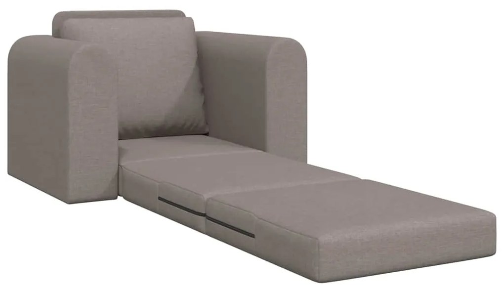 Sofá Cama de Piso 2-em-1 Taupe 98x71x83 cm Tecido