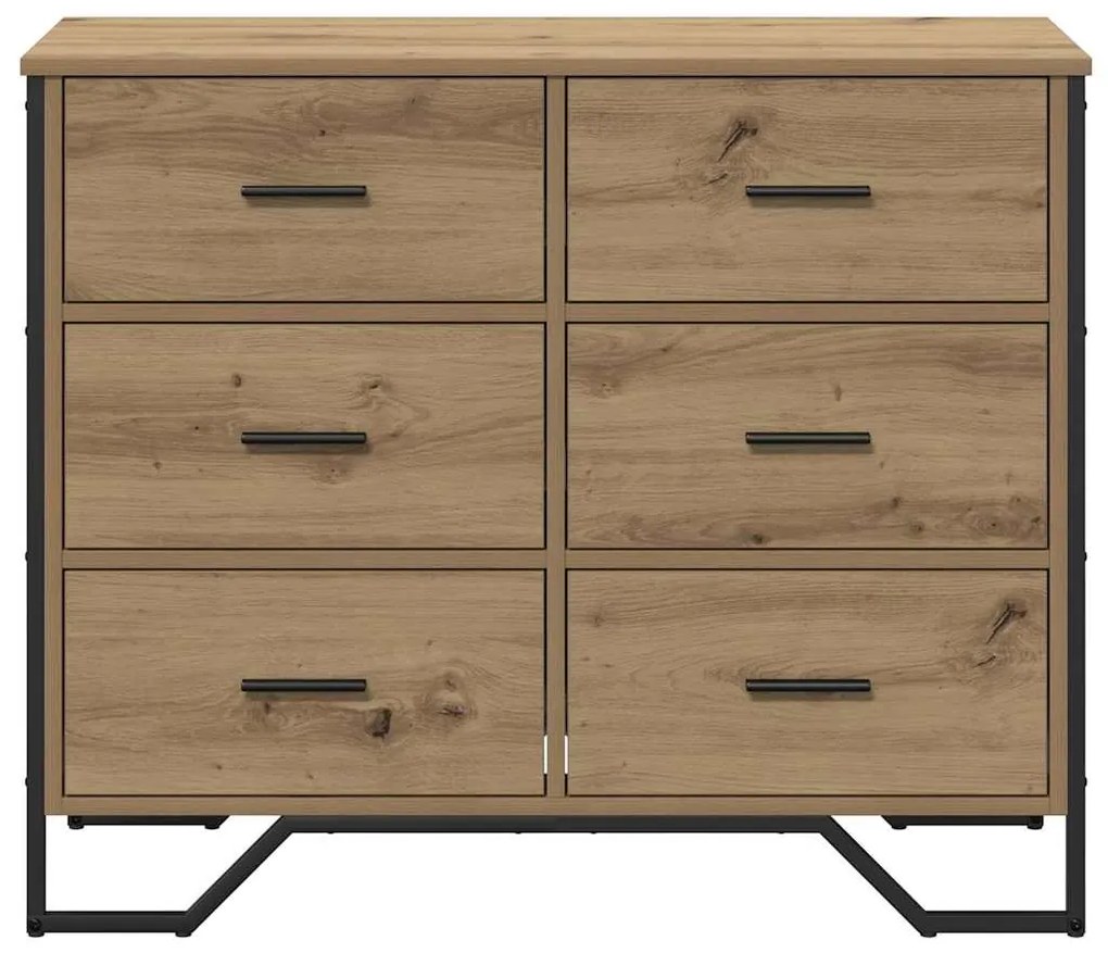 Cômoda Carvalho Artesanal 91x35.5x74.5 cm Madeira Ingenerada