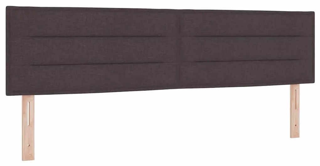Cama Box Marrom Escuro e Branco 180 x 200 cm Poliéster
