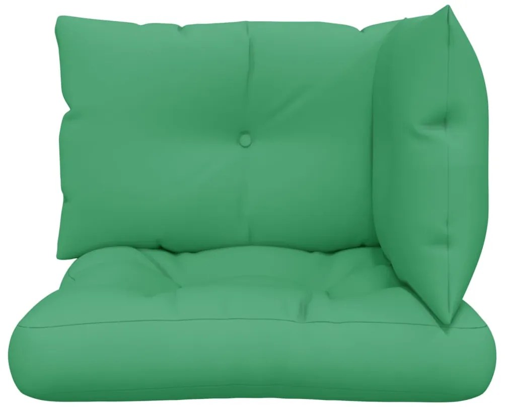 Almofadões para móveis de paletes 3 pcs tecido verde
