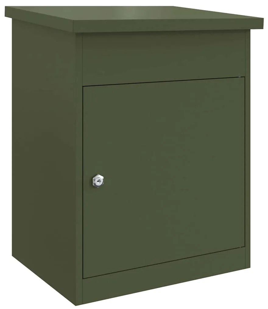 Caixa para entrega de pacotes Verde-oliva 44 x 35 x 59 cm Aço