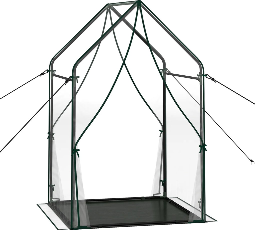 Miniestufa de Jardim, 90,5 x 90,5 x 152,5 cm, Resistente ao Vento, Transparente