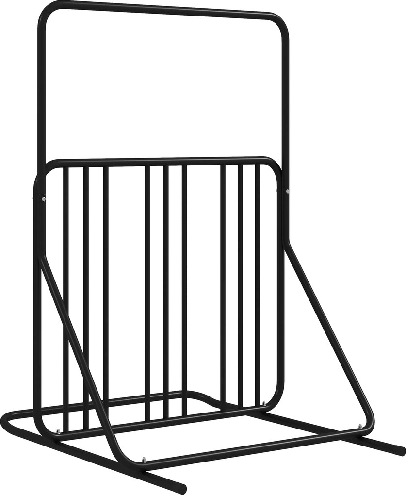DURHAND Suporte para 4 Bicicletas, resistente às intempéries, suporte adicional, 102 x 92 x 130 cm, Preto | Aosom Portugal
