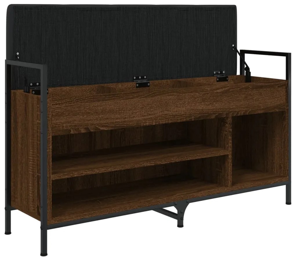 Banco sapateira 105,5x32x57,5cm deriv madeira carvalho castanho