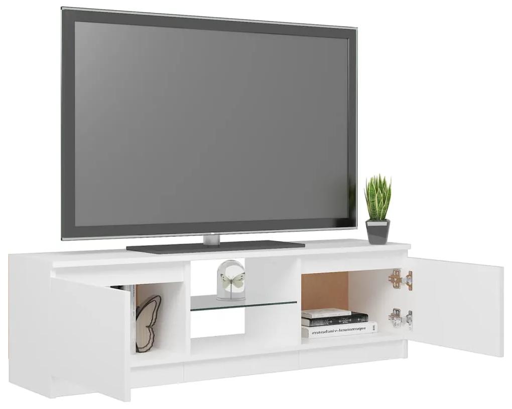 Móvel de TV Vinici com Luzes LED de 120cm - Branco - Design Moderno