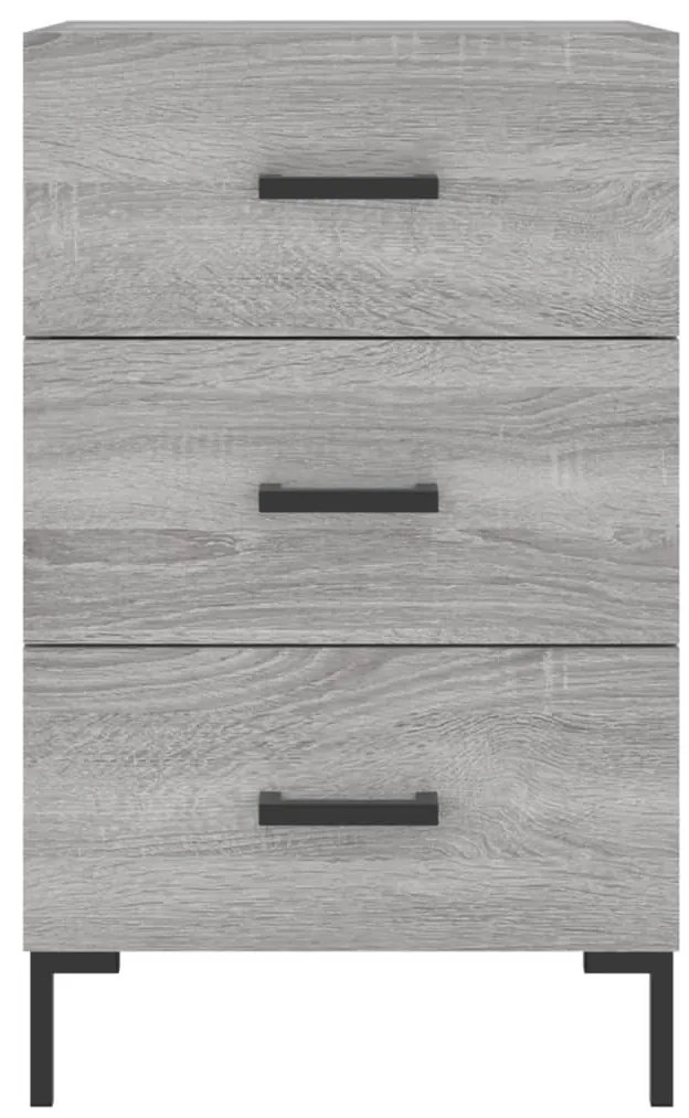Mesa de cabeceira 40x40x66 cm derivados madeira cinzento sonoma