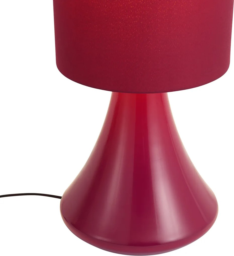 Candeeiro de Pé Retro Roxo com Abajur de Tecido - Mina