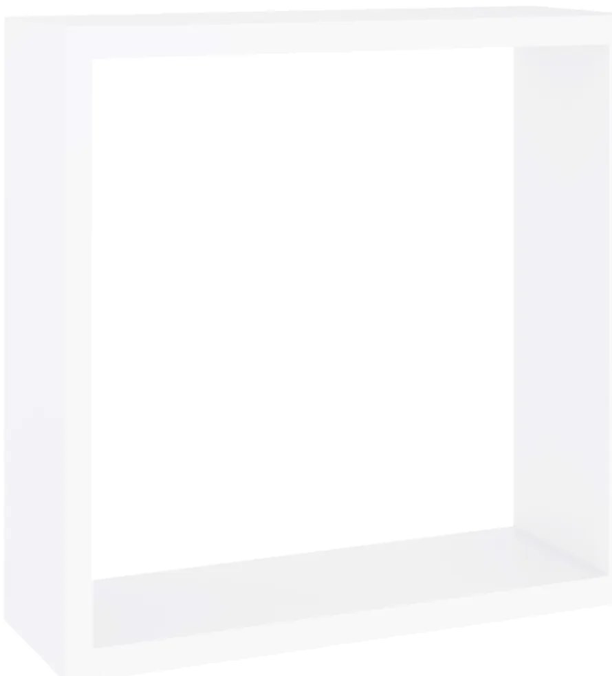 Prateleiras de parede em forma de cubo 3 pcs MDF branco