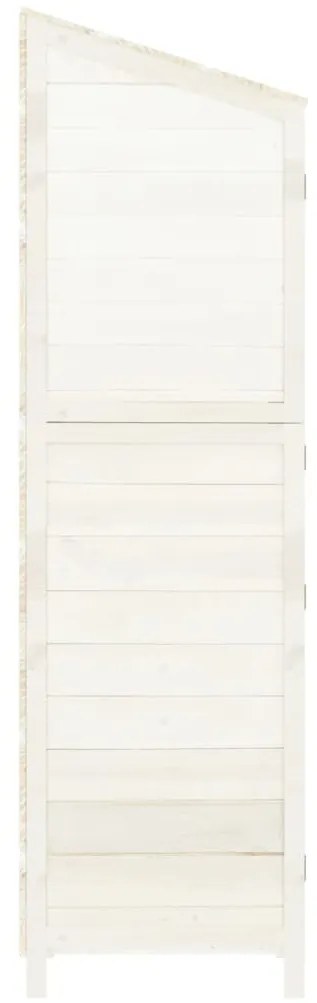 Abrigo de jardim 102x52x174,5 cm madeira de abeto maciça branco