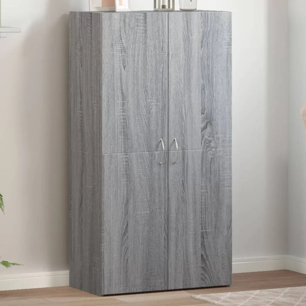 vidaXL Arquivador 60x32x115 cm derivados de madeira cinzento sonoma