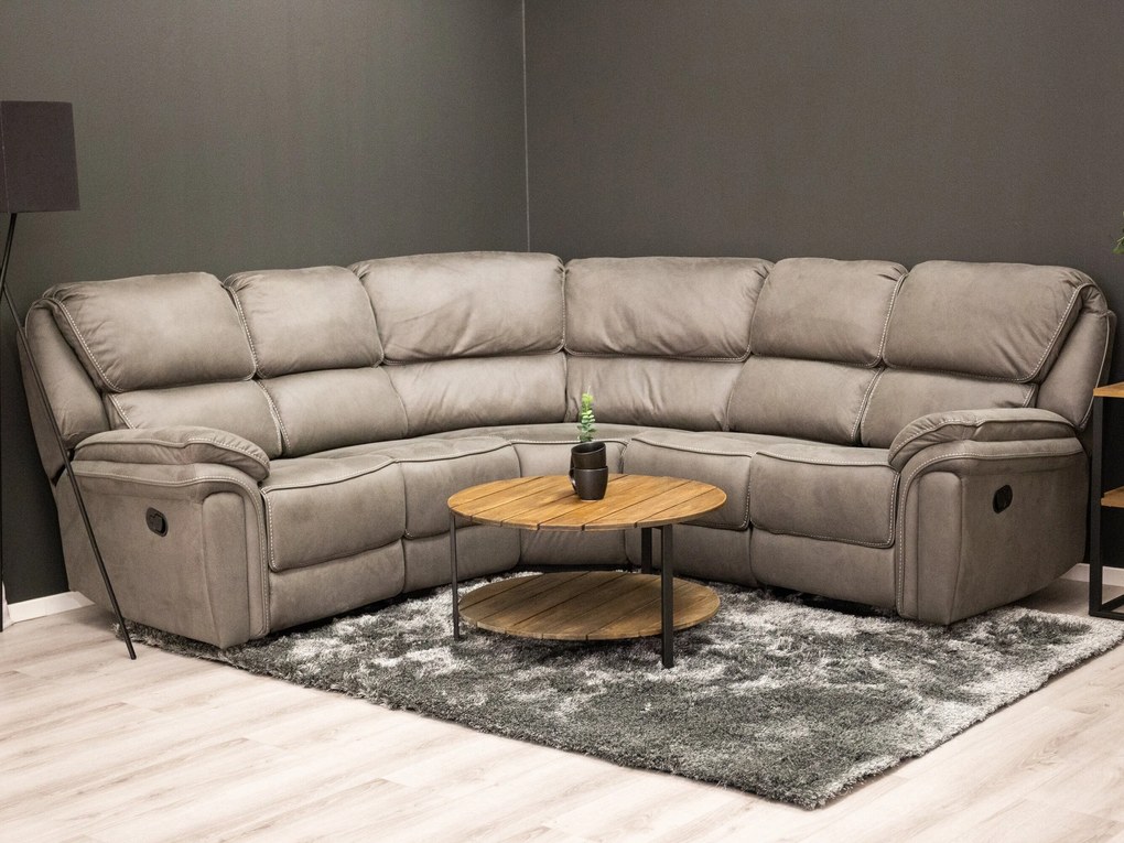 Reclinável de ângulo suave Dallas 4723, Cinzento, 255x255x104cm, 51 kg, Pernas: Metal