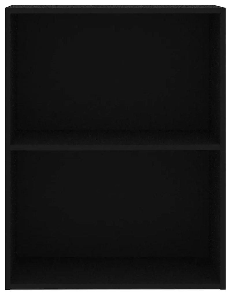 Estante com 2 prateleiras 60x30x76,5 cm contraplacado preto