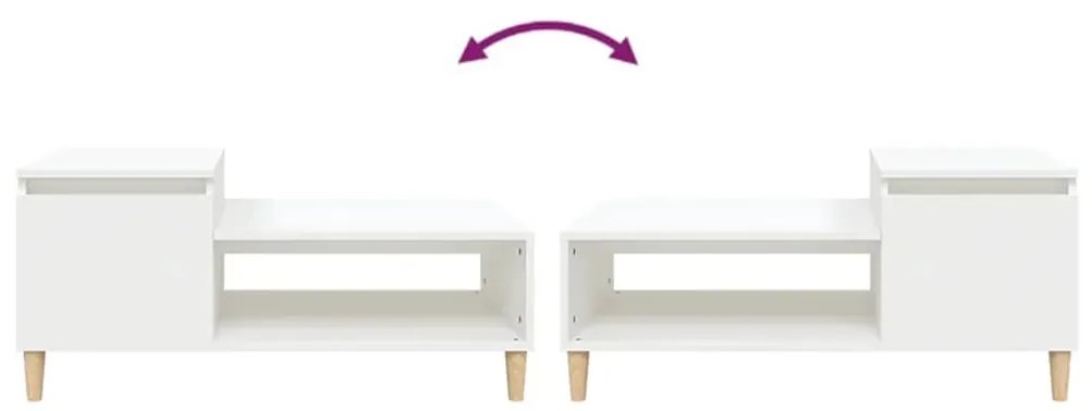 Mesa de centro 100x50x45 cm derivados de madeira branco