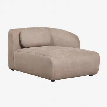 Módulo Chaise Longue Direito Para Sofá Modular Em Chenille Coquette Chenille Castanho Trigo - Sklum