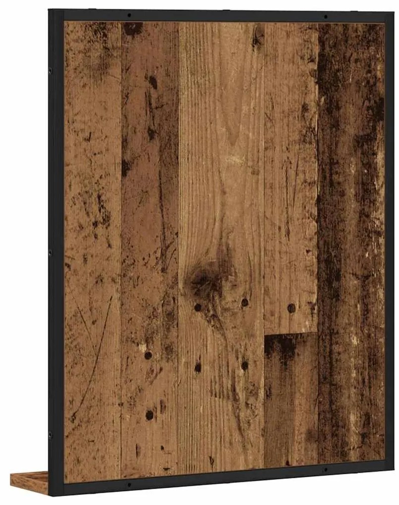 Espelho de Banheiro vidaXL Madeira Velha 50x12x60 cm Madeira Ingeneriz