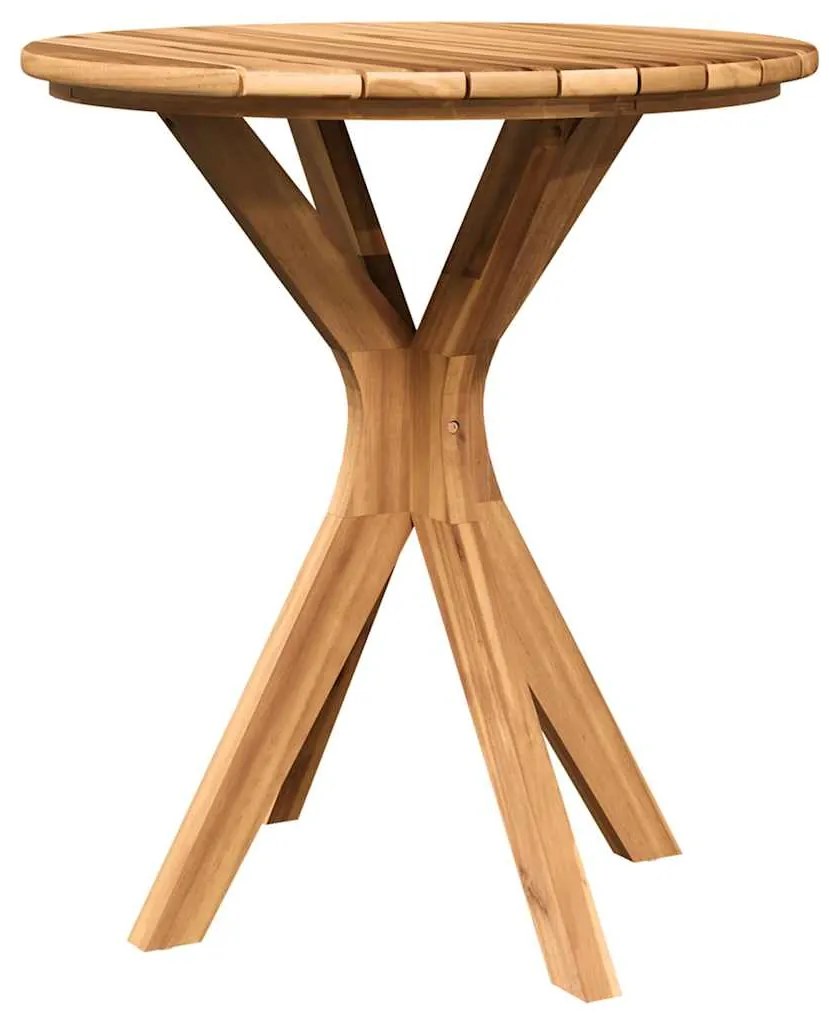 Mesa Bistro de Jardim Ø70x75 cm Madeira Sólida de Teca