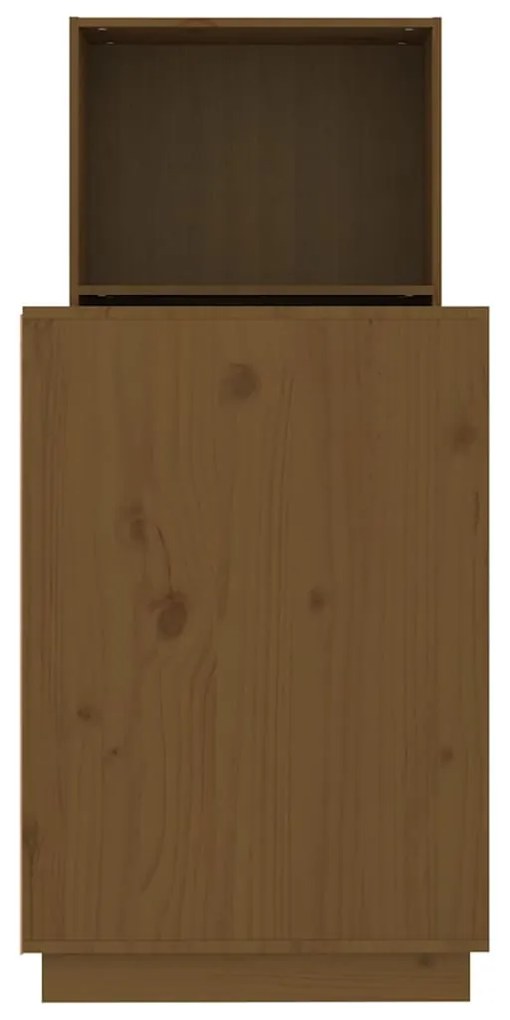 Secretária 110x53x117 cm pinho maciço castanho-mel