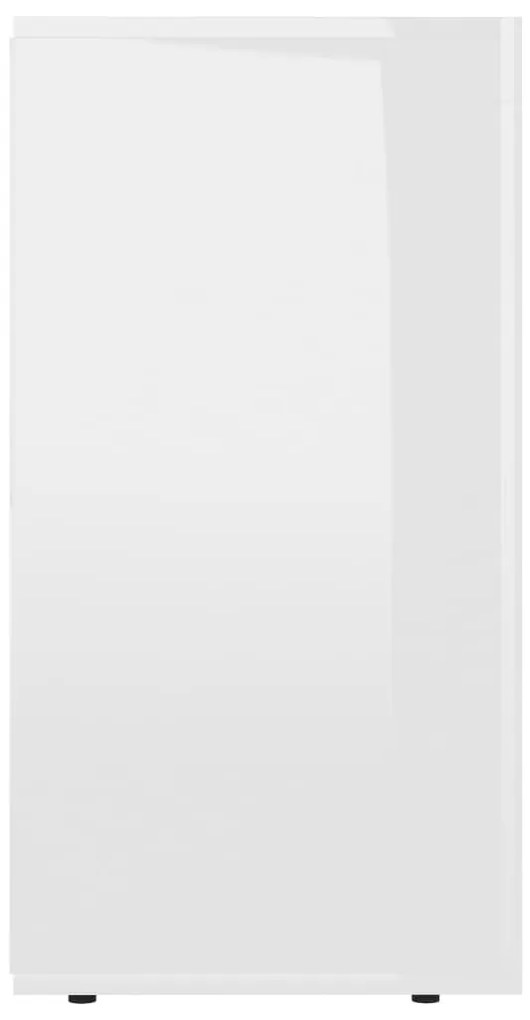 Aparador 120x36x69 cm derivados de madeira branco brilhante