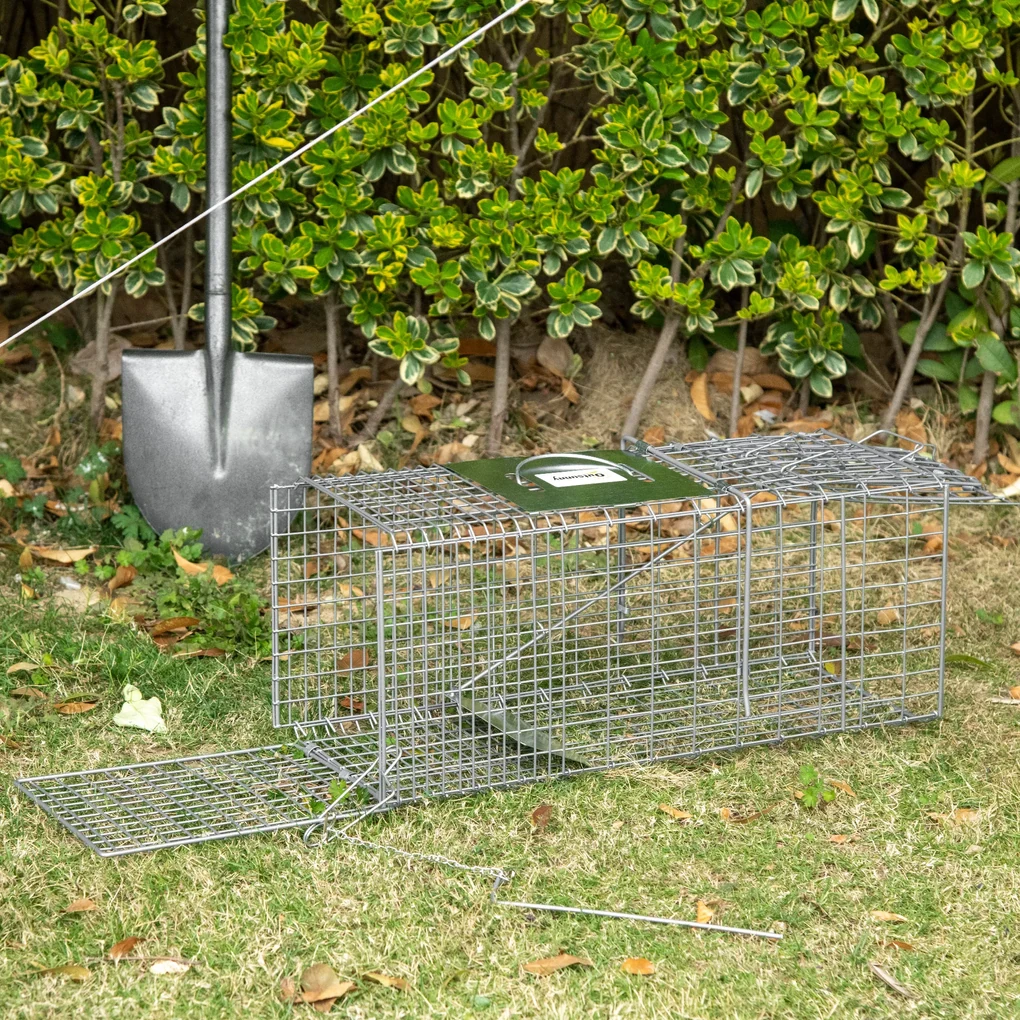 Pawhut 37 Humane Cage Live Small Animal Trap - Green