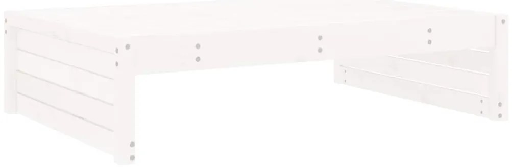 Apoio de pés para jardim 120x80 cm pinho maciço branco