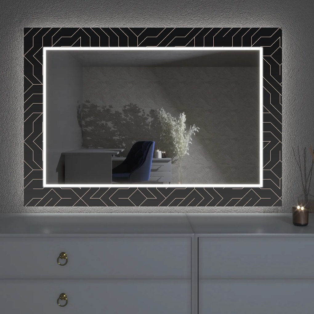 Espelho LED com decoração D11