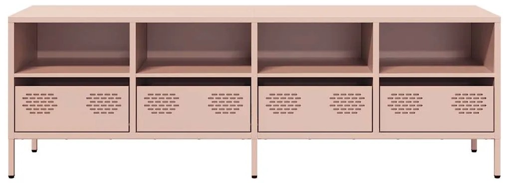 Móvel de TV 135x39x43,5 cm aço laminado a frio rosa
