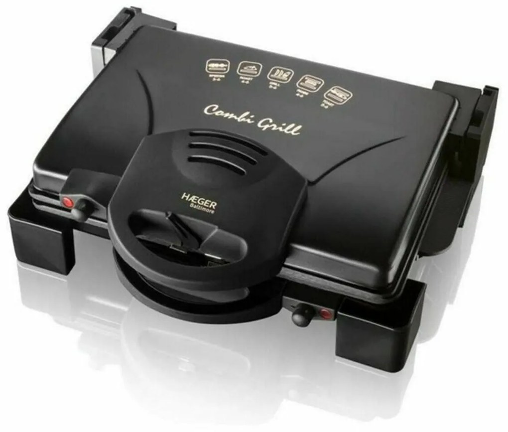 Grill Haeger GR-190.008A 1900W Preto Aço inoxidável