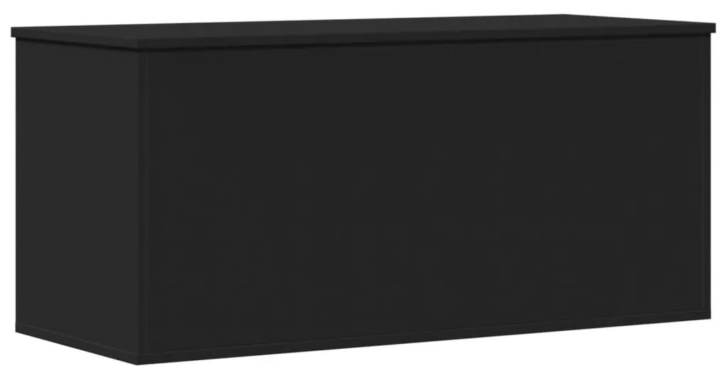 Caixa de arrumação 100x42x46 cm derivados de madeira preto