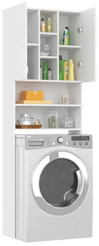 Armário para máquina de lavar 64x25,5x190 cm branco