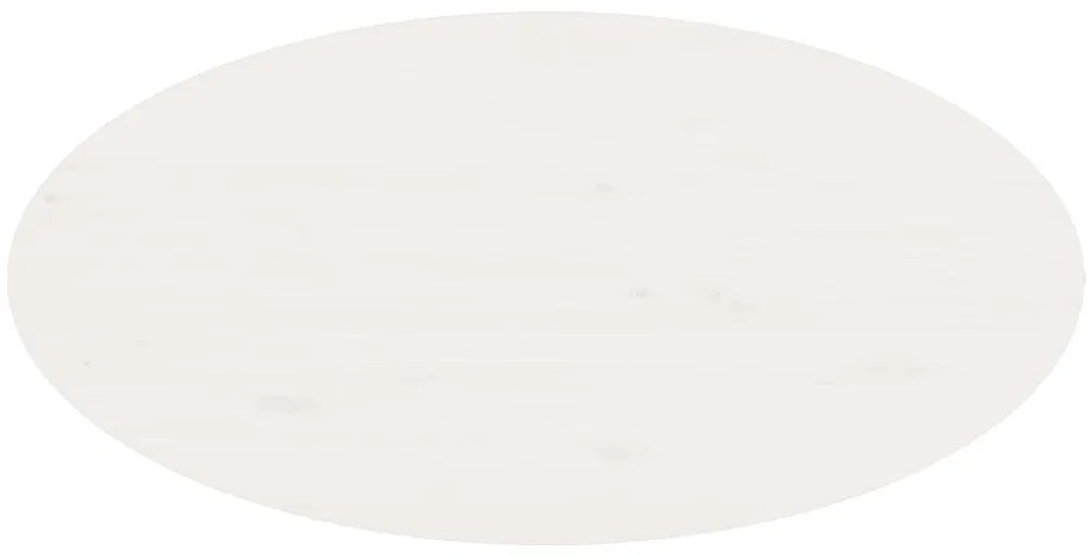 Mesa de centro 80x40x35 cm madeira de pinho maciça branco