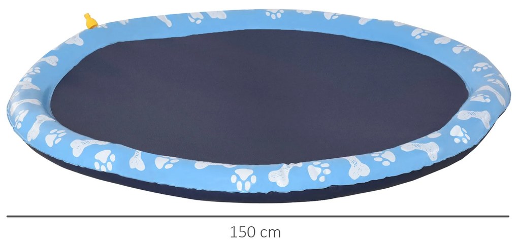 Tapete Aquático para Cães – Splash Pad com Pulverizador Ø150 cm, PVC R
