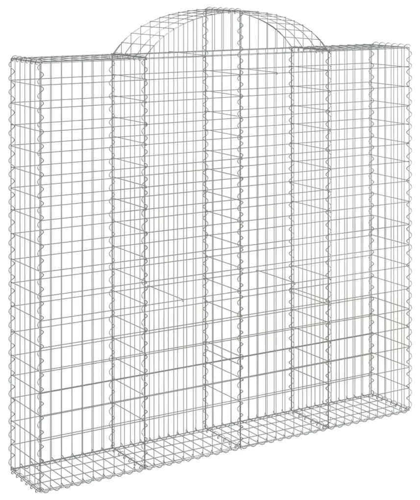 Cestos gabião arqueados 8pcs 200x50x180/200cm ferro galvanizado