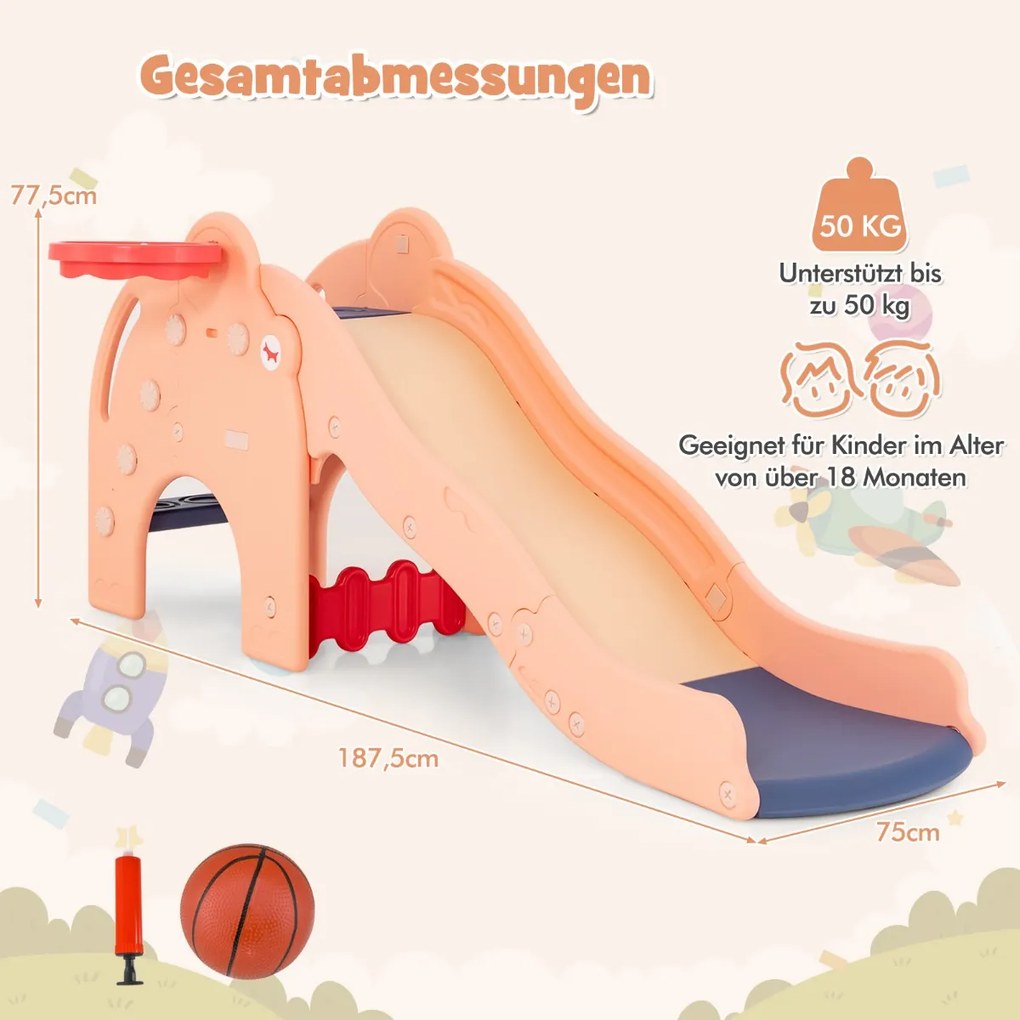 Escada de escalada triangular para brinquedo, academia de selva interna com rampa reversível - multicolorida