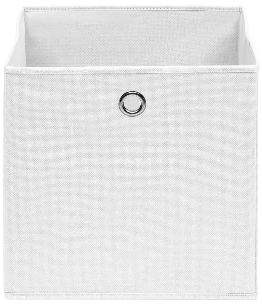 Caixas arrumação 4 pcs 28x28x28 cm tecido-não-tecido branco