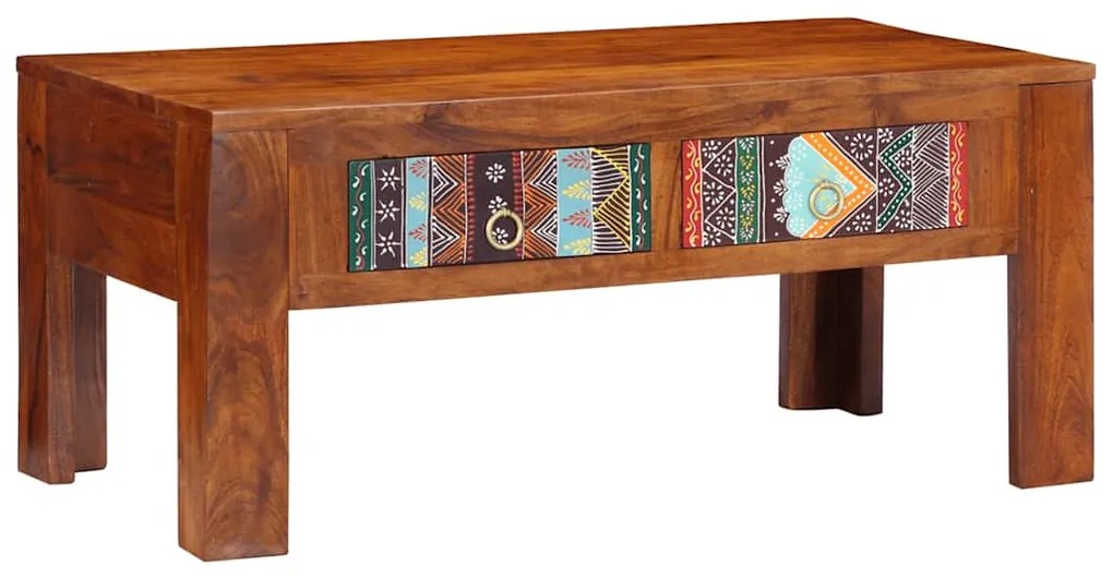 Mesa de centro 90x50x40 cm madeira de acácia maciça