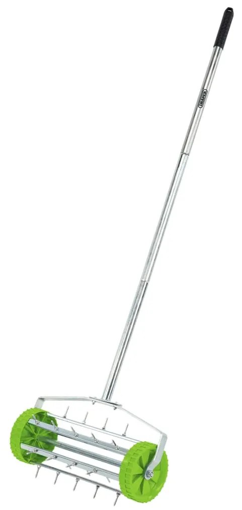 429576 Draper Tools Arejador rolo p/ relvado tambor c/ espigões 450 mm verde