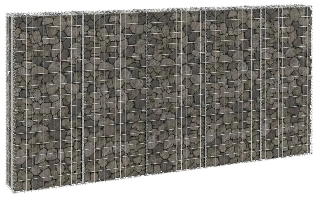 Muro gabião com tampas aço galvanizado 300x30x150 cm