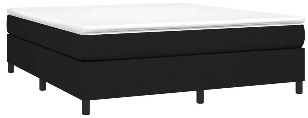 Estrutura de cama sem colchão 180x200 cm tecido preto