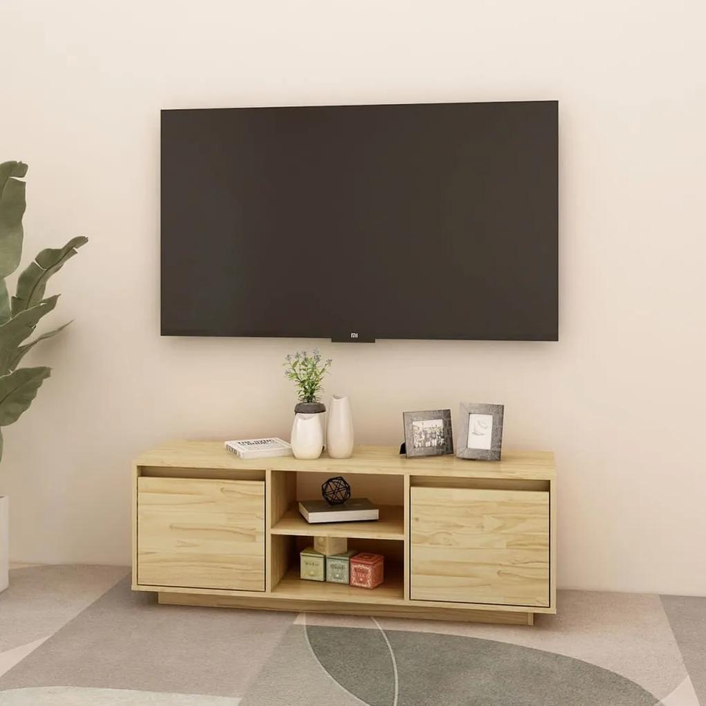 Móvel de TV 110x30x40 cm madeira de pinho maciça