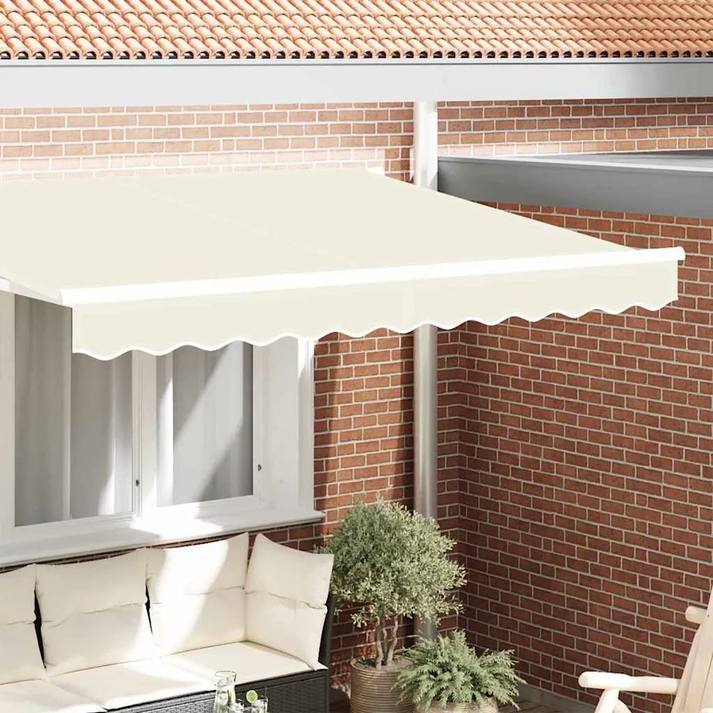 vidaXL Valância de Toldo para Estrutura de 2,5 m Creme 2,3 x 0,2 m