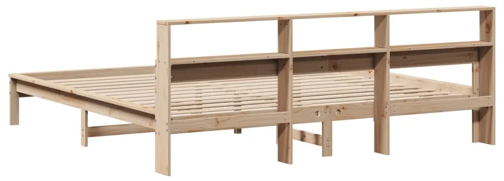 Cama sem colchão 200x200 cm madeira de pinho maciça